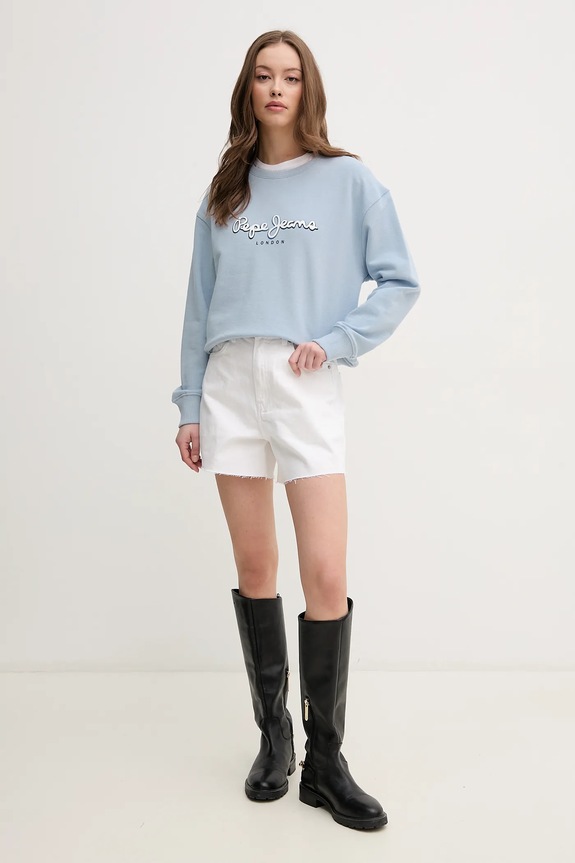 Pepe Jeans bluza bawełniana MADDY PL581484 niebieski SS25