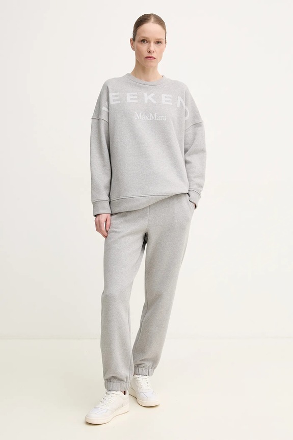 Weekend Max Mara bluza bawełniana 2515921021600 szary SS25