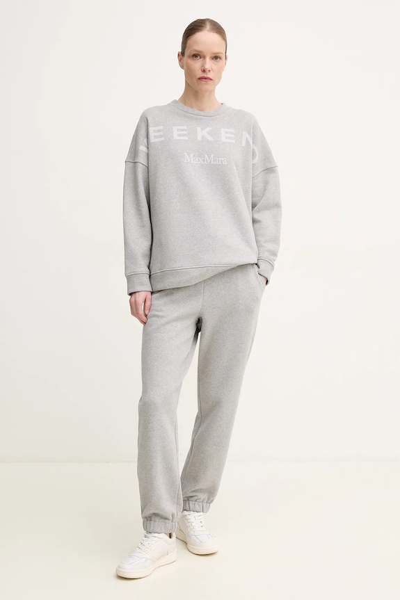 Weekend Max Mara bluza bawełniana 2515921021600 szary SS25