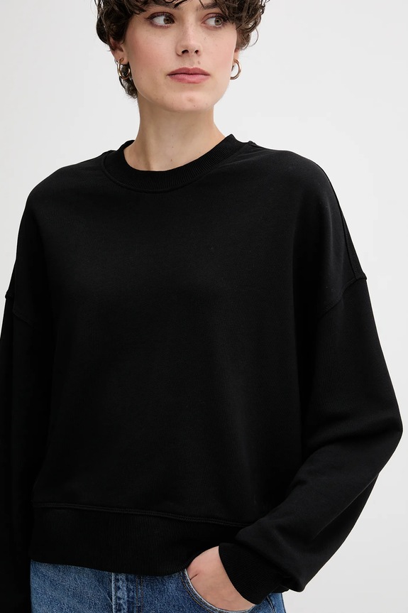 United Colors of Benetton hanorac de bumbac negru 3UNID109A