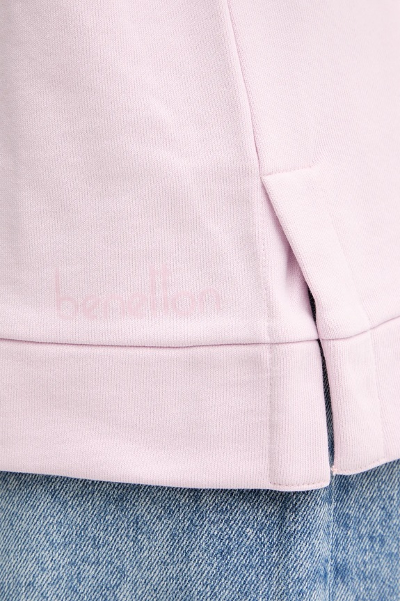 United Colors of Benetton hanorac de bumbac 3UNID500R roz