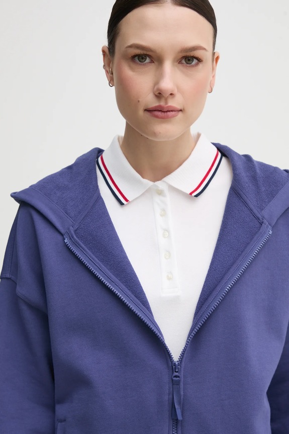 United Colors of Benetton hanorac de bumbac violet 3UNID500R
