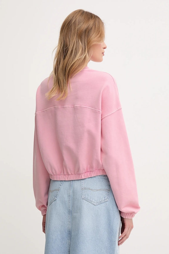 Oblečenie Bavlnená mikina United Colors of Benetton 39BLD109O ružová