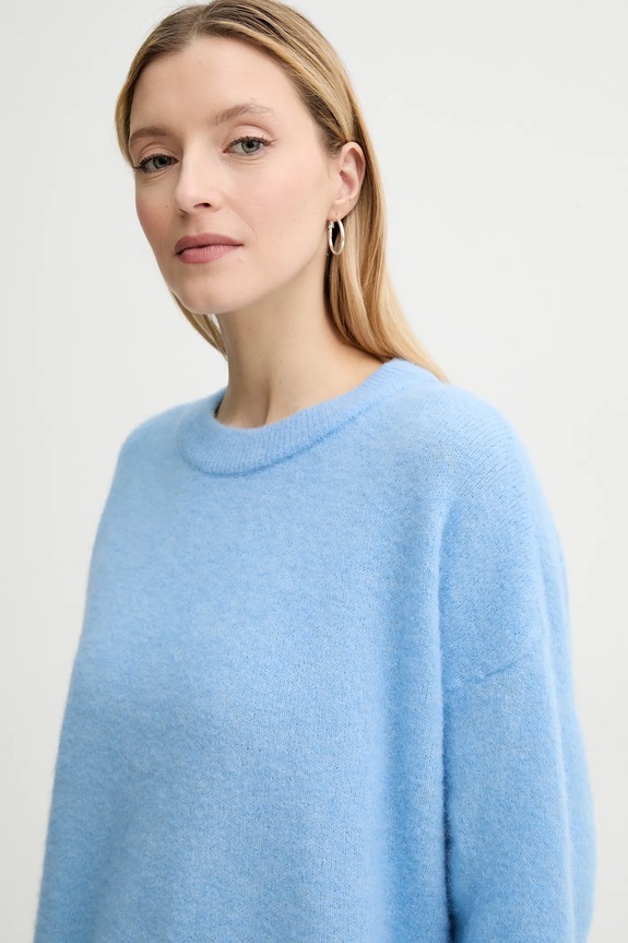 American Vintage sweter wełniany niebieski VITO18EE25