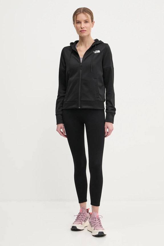 The North Face bluză de trening Reaxion NF0A8CNRJK31 negru SS25