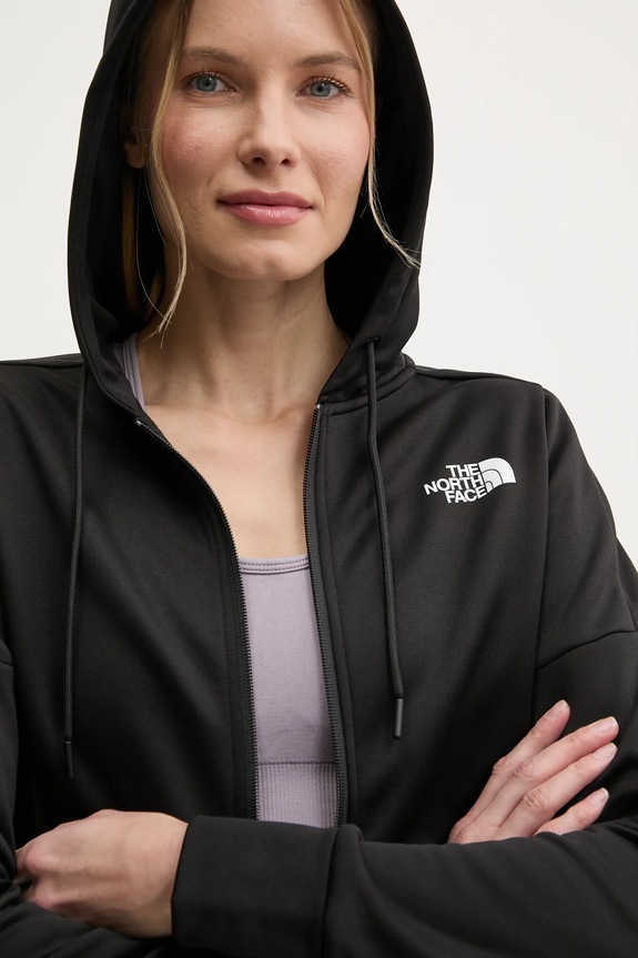 The North Face bluză de trening Reaxion negru NF0A8CNRJK31