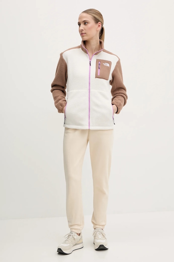 The North Face felpa in pile Yumiori NF0A88425K91 marrone SS25