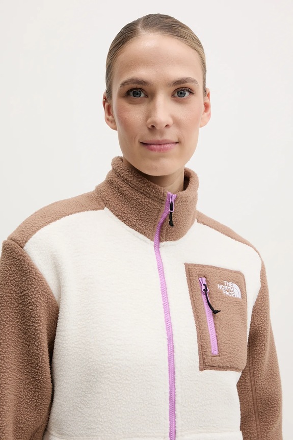 The North Face felpa in pile Yumiori marrone NF0A88425K91