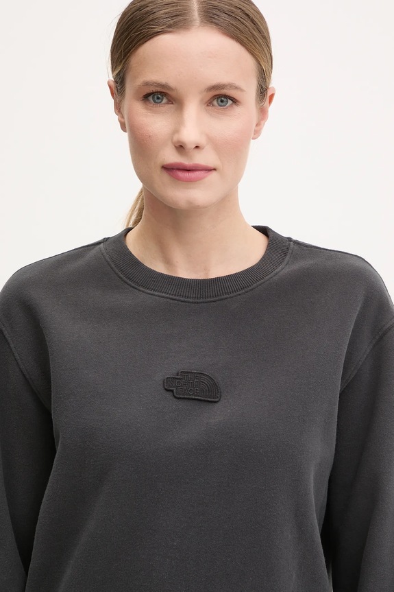 The North Face pamut melegítőfelső Nature Relaxed szürke NF0A8BVXJK31