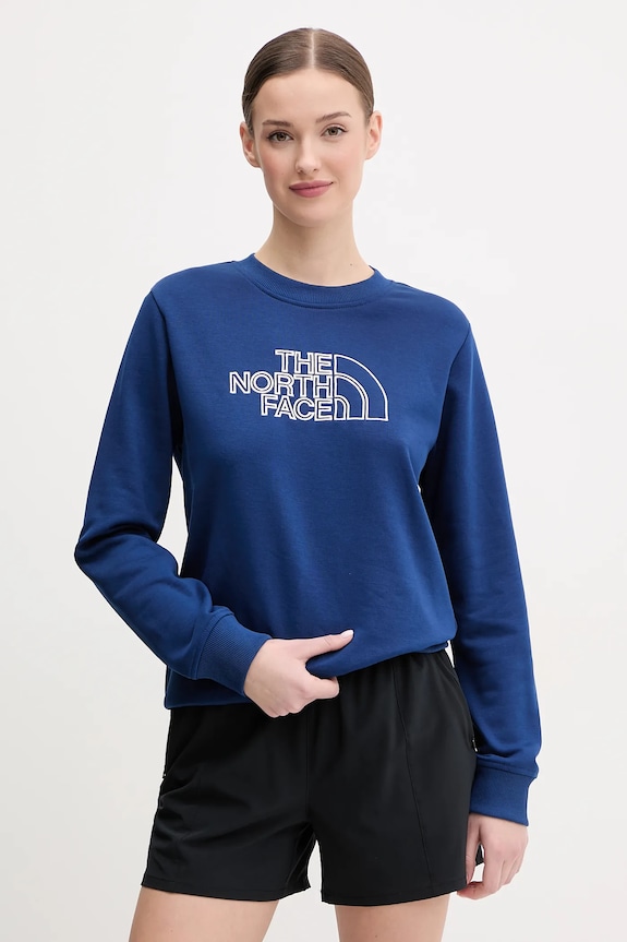 The North Face bluza Drew Peak Light aplikacja niebieski NF0A8C1EAQM1