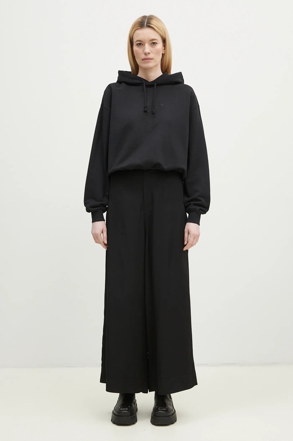 Хлопковая кофта Y-3 French Terry Boxy Hoodie JX7373 чёрный
