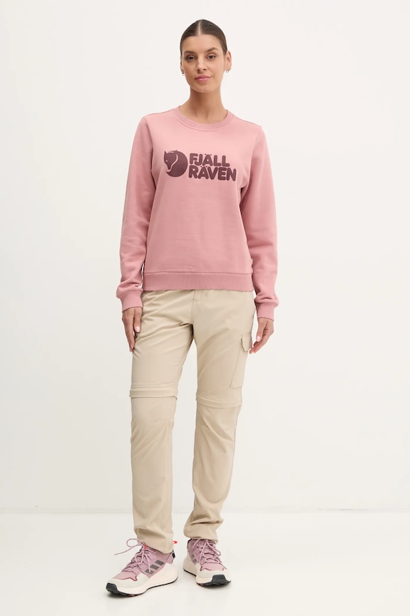 Dukserica Fjallraven Fjällräven Logo F84143 roza AW25