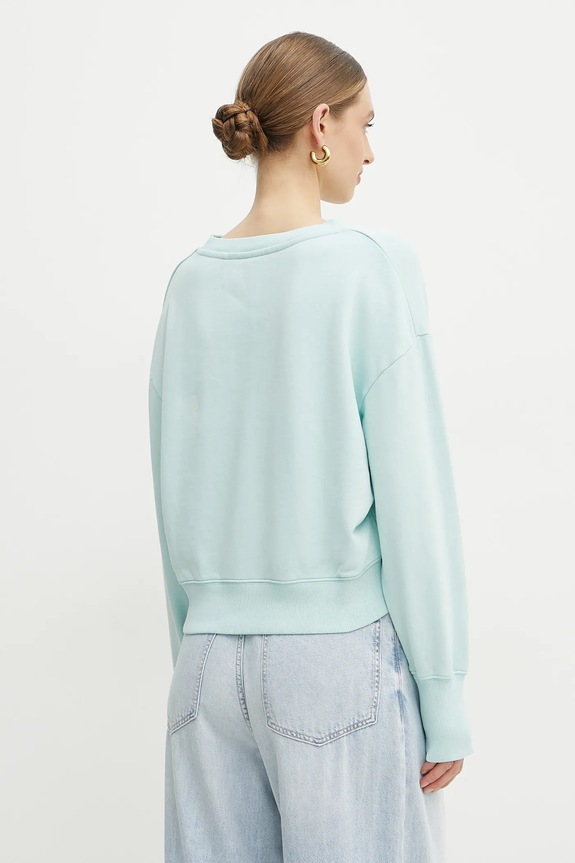 Ρούχα Βαμβακερή μπλούζα BOSS Orange 50540263 τιρκουάζ