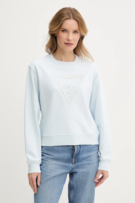 Guess bluza aplikacja niebieski W5GQ12.KBKM0
