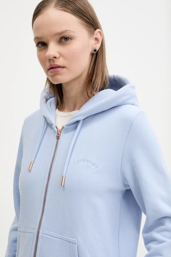 Superdry bluza bawełniana niebieski W2012358A.64H