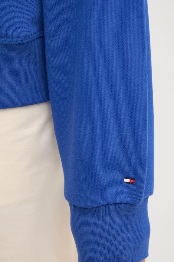 Памучен суичър Tommy Hilfiger WW0WW45979 виолетов