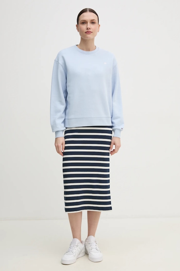 Bavlněná mikina Tommy Hilfiger WW0WW45980 modrá SS25