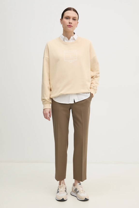 Dukserica Tommy Hilfiger WW0WW44633 bež SS25