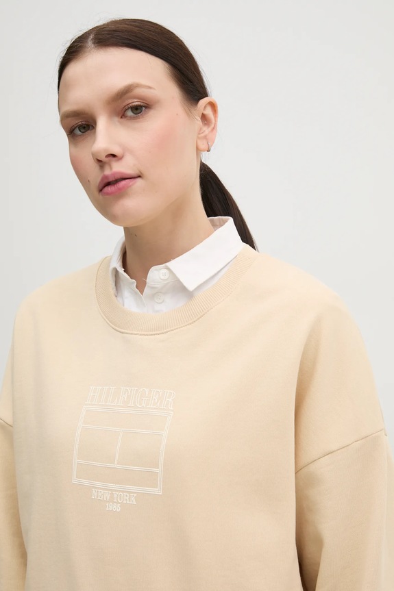 Dukserica Tommy Hilfiger bež WW0WW44633