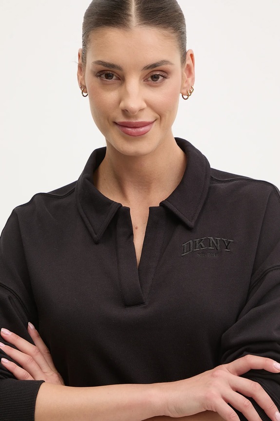 Bavlněná mikina Dkny černá DP5T1243