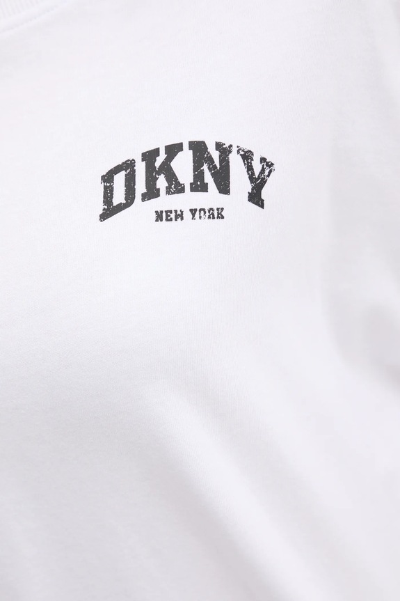 Pamučna majica dugih rukava Dkny DP5T1226 bijela