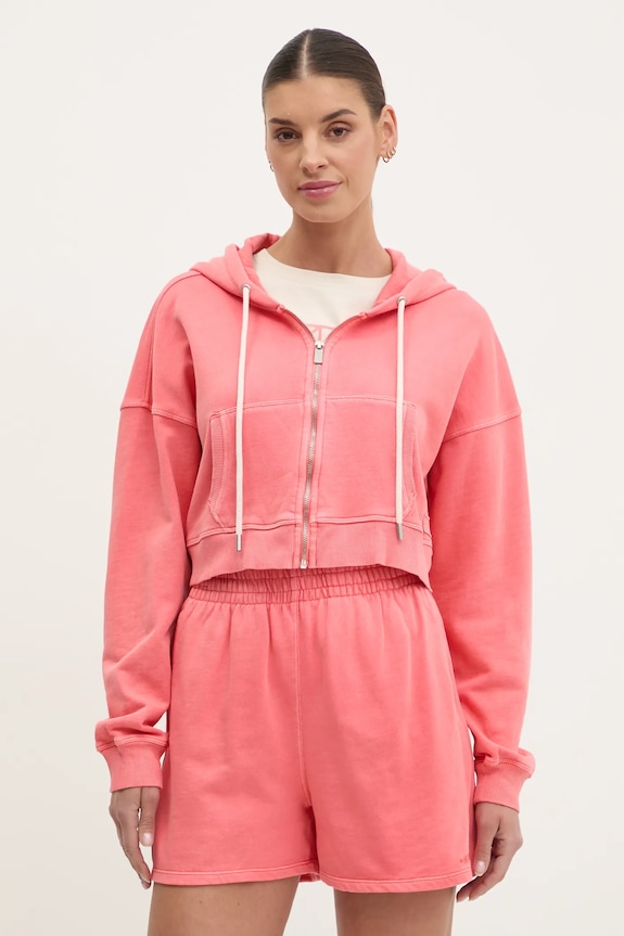 Bavlnená mikina Dkny bavlna ružová DP5J9578