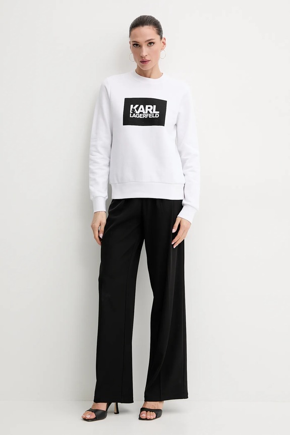 Karl Lagerfeld bluza bawełniana ASW20006 biały SS25