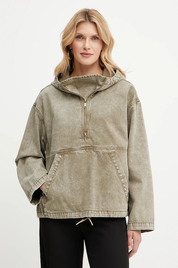 Τζιν φούτερ MICHAEL Michael Kors βαμβάκι πράσινο MS510B44LN