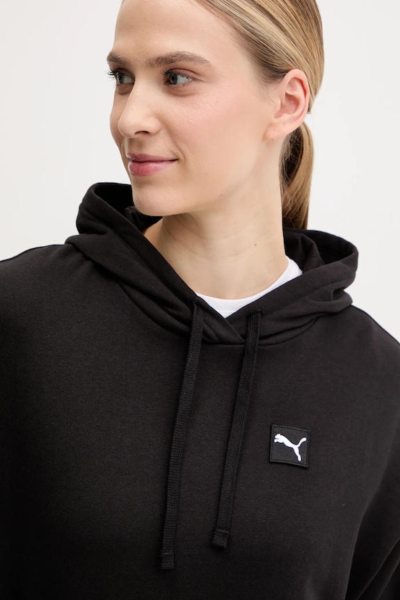 Βαμβακερή μπλούζα Puma μαύρο 685018