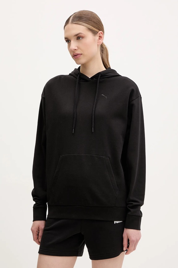 Хлопковая кофта Puma с капюшоном чёрный 685057