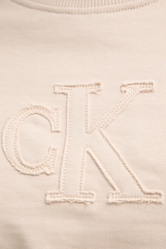 Βαμβακερή μπλούζα Calvin Klein Jeans J20J225363 μπεζ