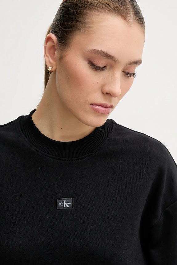 Calvin Klein Jeans hanorac de bumbac negru J20J225370