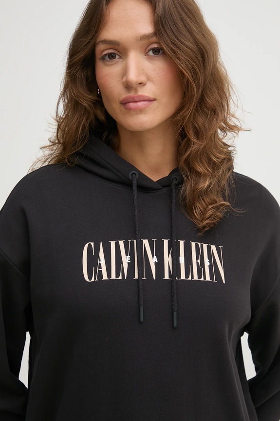 Bavlnená mikina Calvin Klein Jeans čierna J20J225579