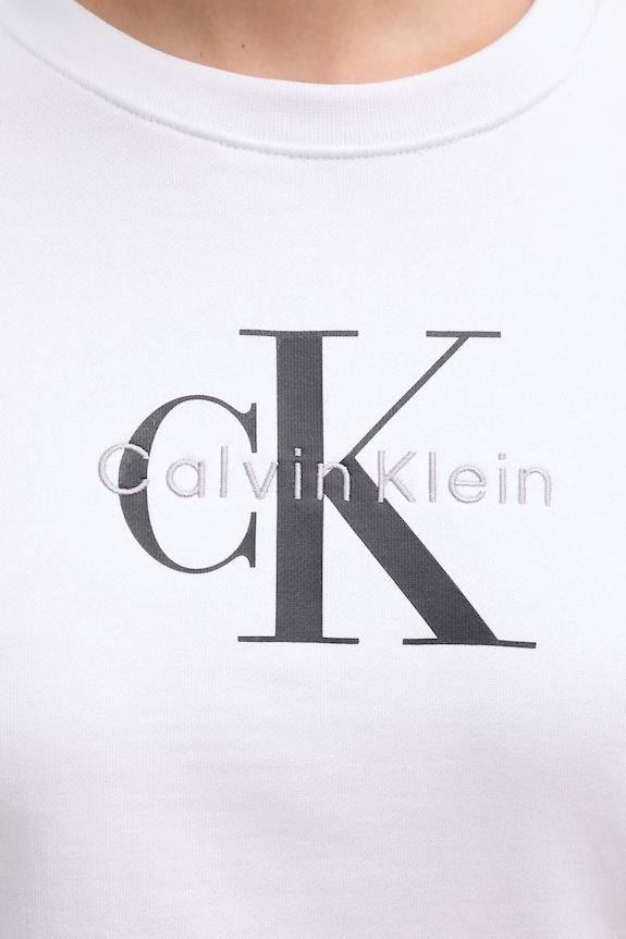 Calvin Klein Jeans bluza damska z bawełną biały LV047B234G