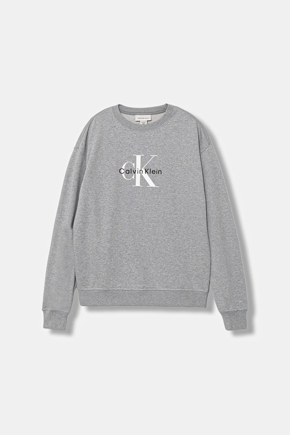 Calvin Klein Jeans bluza damska z bawełną szary LV047B234G