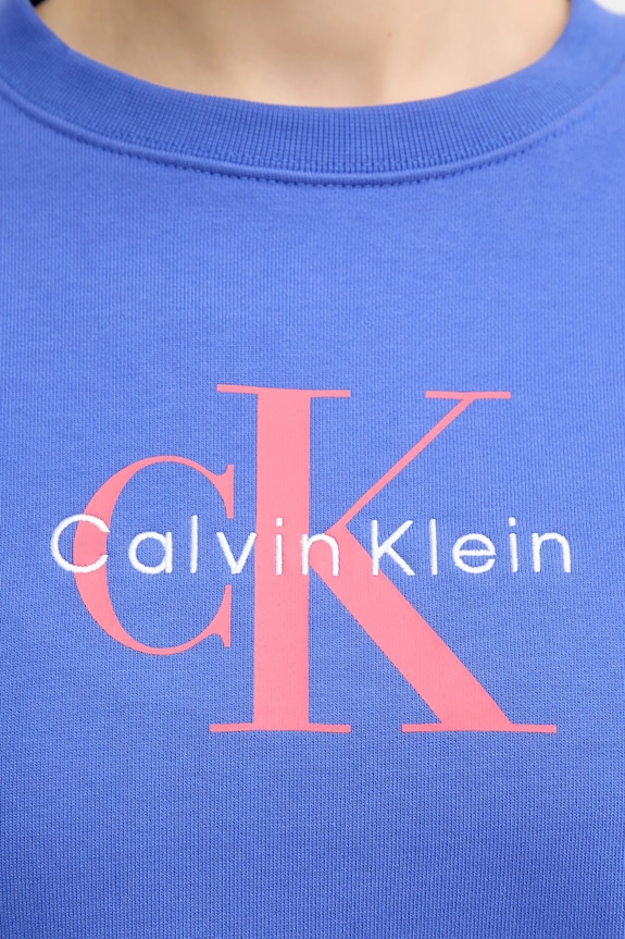 Calvin Klein Jeans bluza damska z bawełną LV047B234G niebieski