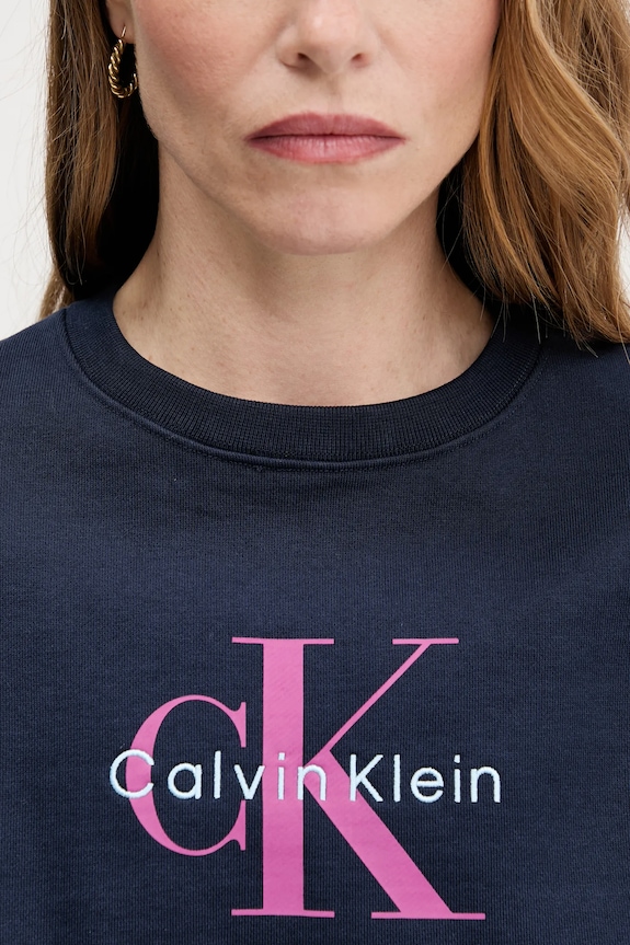 Calvin Klein Jeans bluza damska z bawełną LV047B234G granatowy