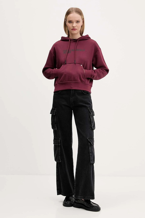 Mikina Karl Lagerfeld Jeans A2W20053 burgundské AA00