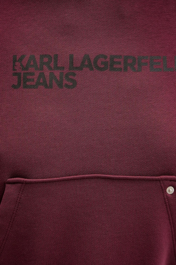 Mikina Karl Lagerfeld Jeans A2W20053 burgundské