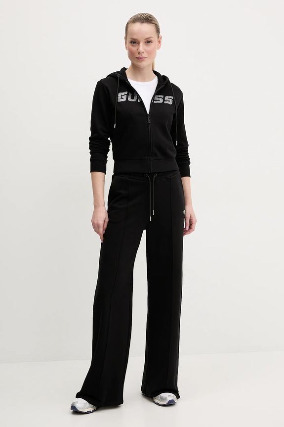 Guess bluza bawełniana PRIMULA V5GQ10.KCRP0 czarny AW25