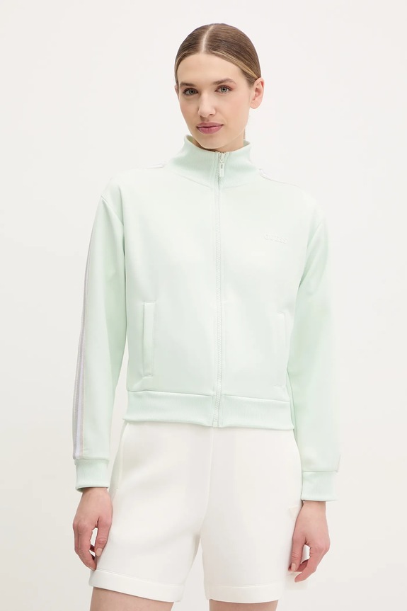 Dukserica Guess YARROW s elastinom zelena V5GQ18.KCRU2