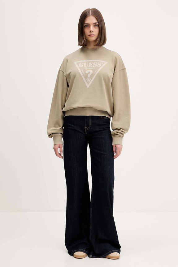 Guess Originals pamut melegítőfelső M5GQ35.K68I4 zöld AW25