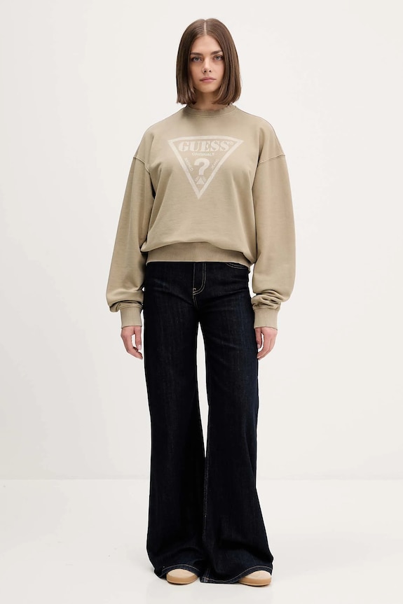 Guess Originals pamut melegítőfelső M5GQ35.K68I4 zöld AW25