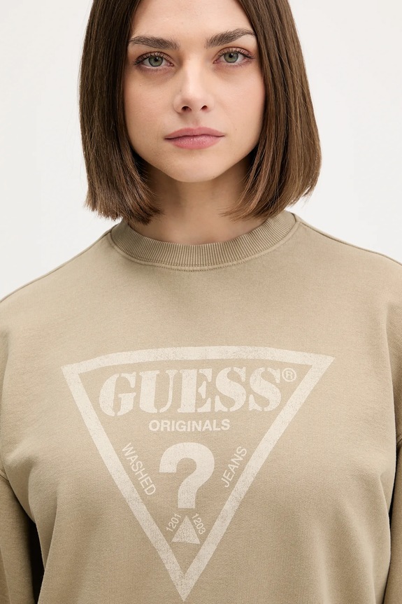 Guess Originals pamut melegítőfelső zöld M5GQ35.K68I4
