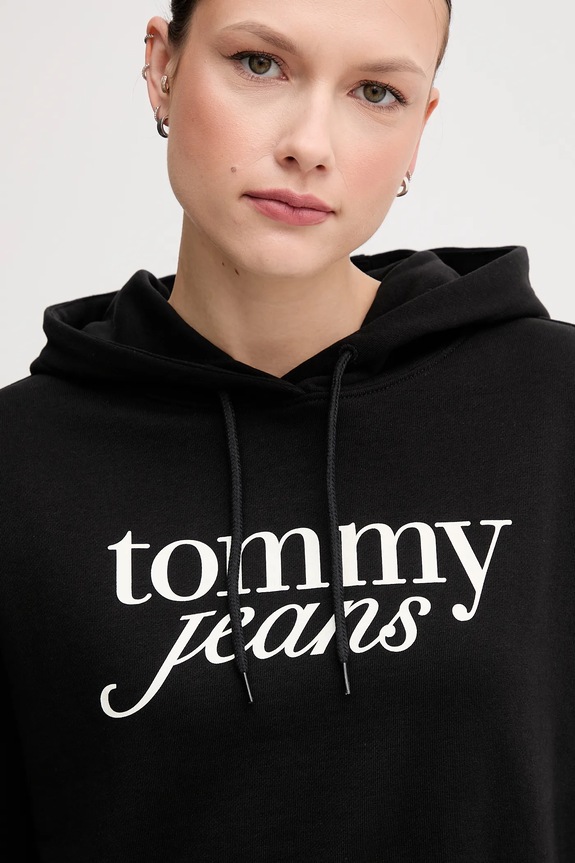 Ruházat Tommy Jeans pamut melegítőfelső DW0DW20306 fekete