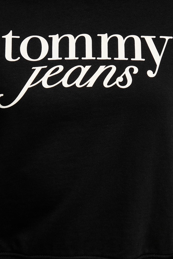 Tommy Jeans pamut melegítőfelső fekete DW0DW20306