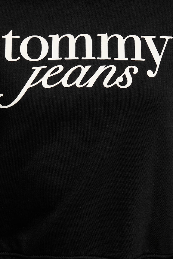 Tommy Jeans pamut melegítőfelső fekete DW0DW20306