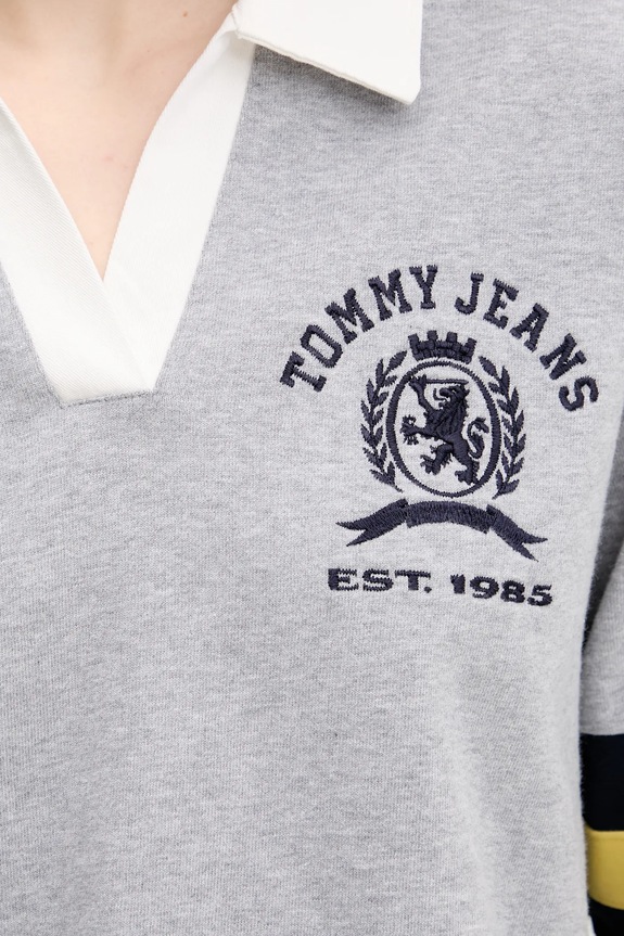 Tommy Jeans felpa in cotone bambino/a DW0DW20312 grigio