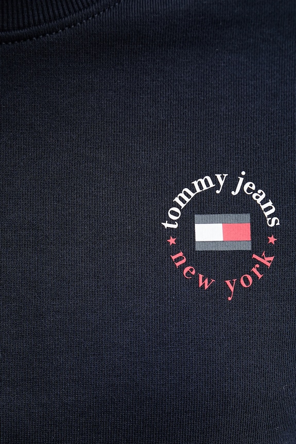 Βαμβακερή μπλούζα Tommy Jeans σκούρο μπλε DW0DW20639