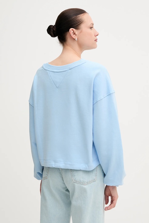 Tommy Jeans pamut melegítőfelső DW0DW21344 kék SS25
